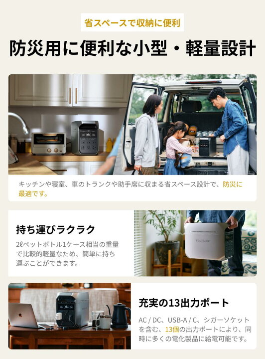 楽天市場】EcoFlow ポータブル電源 ソーラーパネル セット DELTA 3 