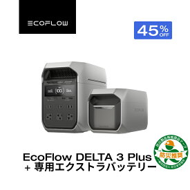 【クーポン利用で129,800円 8/4 0時~】EcoFlow ポータブル電源 2048Whセット大容量 リン酸鉄 DELTA 3 Plus 1024Wh + 1024Wh専用エクストラバッテリー 長寿命 5年保証 急速充電 蓄電池 家庭用 車中泊 キャンプ 防災グッズ 停電 EcoFlow エコフロー