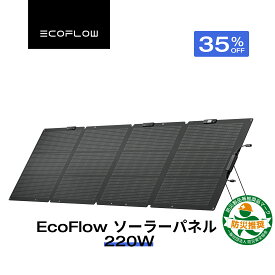 【クーポン利用で40,045円 8/4 0時~】EcoFlow ソーラーパネル 220W 片面 ソーラー充電器 太陽光発電 太陽光パネル ソーラーチャージャー 200W 折り畳み 25% 高変換効率 IP68 薄型 コンパクト 車中泊 キャンプ 停電対策 エコフロー