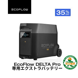 【クーポン利用で214,500円 8/4 0時~】EcoFlow DELTA Pro専用エクストラバッテリー 3600Wh 大容量 ポータブル電源 アプリ対応 急速充電 非常用電源 車中泊 防災グッズ 停電対策 発電機 家庭用蓄電池 バッテリー 拡張バッテリー キャンプ エコフロー