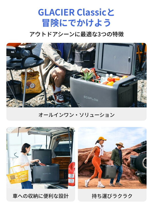 楽天市場】GLACIER Classic 45L ポータブル冷蔵庫 +ポータブル電源 