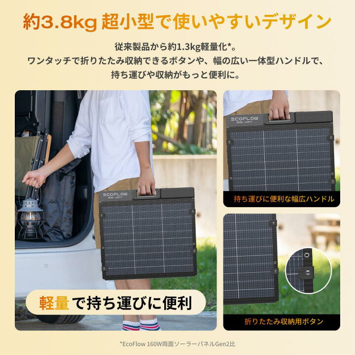 楽天市場】EcoFlow ポータブル電源 DELTA 3 1000 Air 160W 軽量両面 