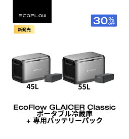 【専用ケースをGift★クーポン利用で100,023円 11/18迄】GLACIER Classic 45L 55L ポータブル冷蔵庫 + 専用バッテリーパック セット 大容量 冷凍 車載冷蔵庫 冷凍庫 クーラーボックス 車中泊 キャンプ 暑さ対策 熱中症 アウトドア 釣り 停電 防災対策 静音