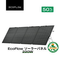 【クーポン利用で34,650円 3/11 23:59迄】EcoFlow ソーラーパネル 220W 片面 ソーラー充電器 太陽光発電 …
