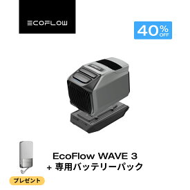 【クーポン利用で160,050円 6/11 23:59迄】ポータブルエアコン WAVE 3+専用バッテリーパック セット ポータブルクーラー スポットクーラー スポットエアコン 冷風機 エアコン 車中泊 キャンプ 暑さ対策 熱中症 除湿 梅雨 湿気対策 停電 夏&冬両用 エコフロー
