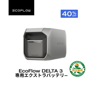 【クーポン利用で66,000円 10/20~】EcoFlow DELTA 3 専用エクストラバッテリー 1024Wh ポータブル電源 アプリ対応 急速充電 純正弦波 非常用電源 車中泊 防災 停電 発電機 家庭用蓄電池 バッテリー キャンプ 蓄電池 デルタ2 エコフロー