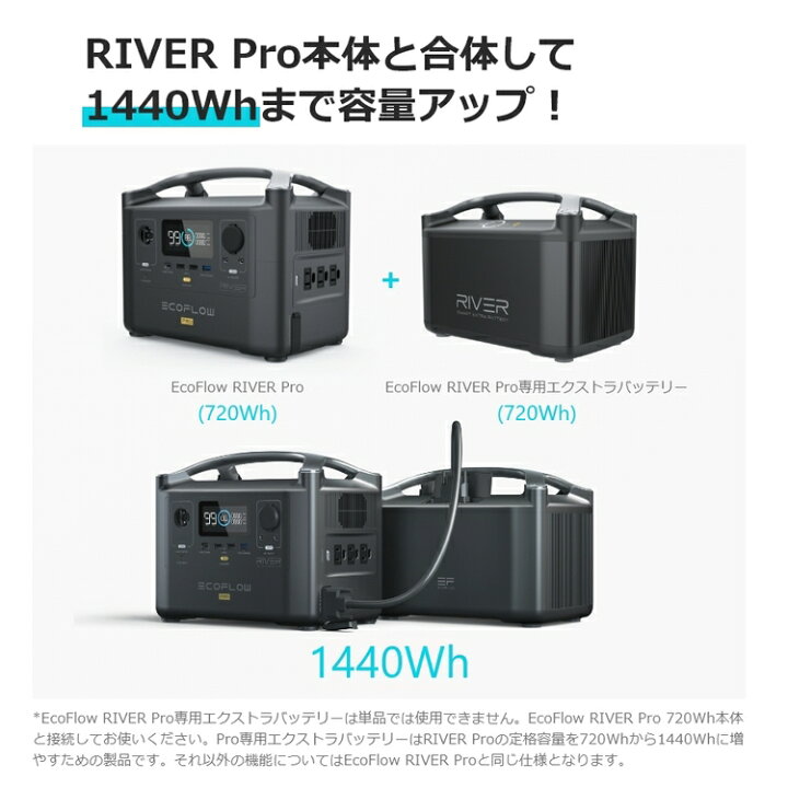 楽天市場】【売り切れ】EcoFlow RIVER Pro専用エクストラバッテリー 