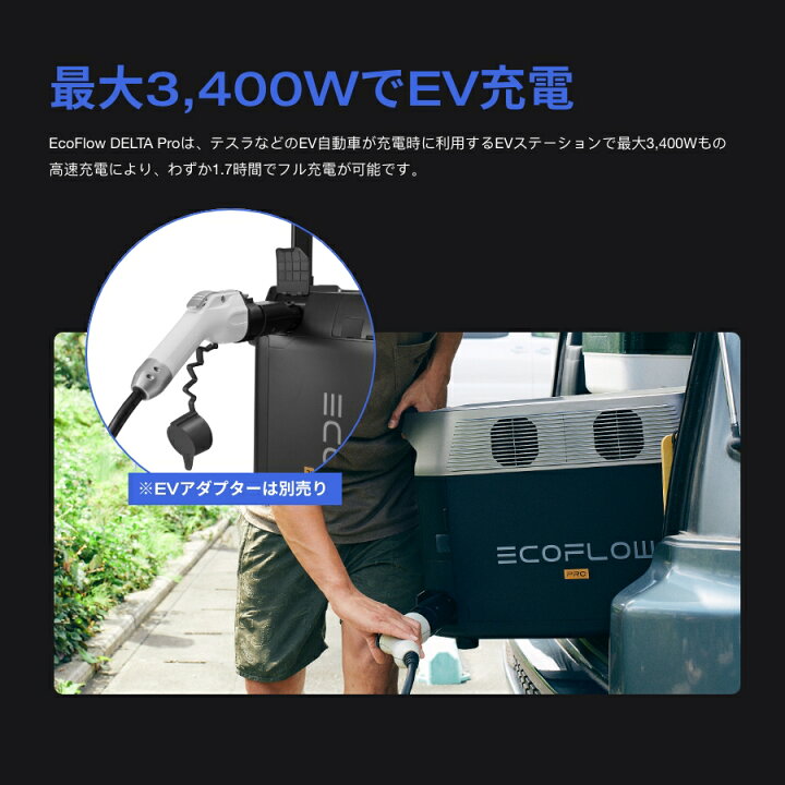 楽天市場】EcoFlow ポータブル電源 リン酸鉄 大容量 長寿命 DELTA Pro ECOFLOW ポータブル電源3600wh