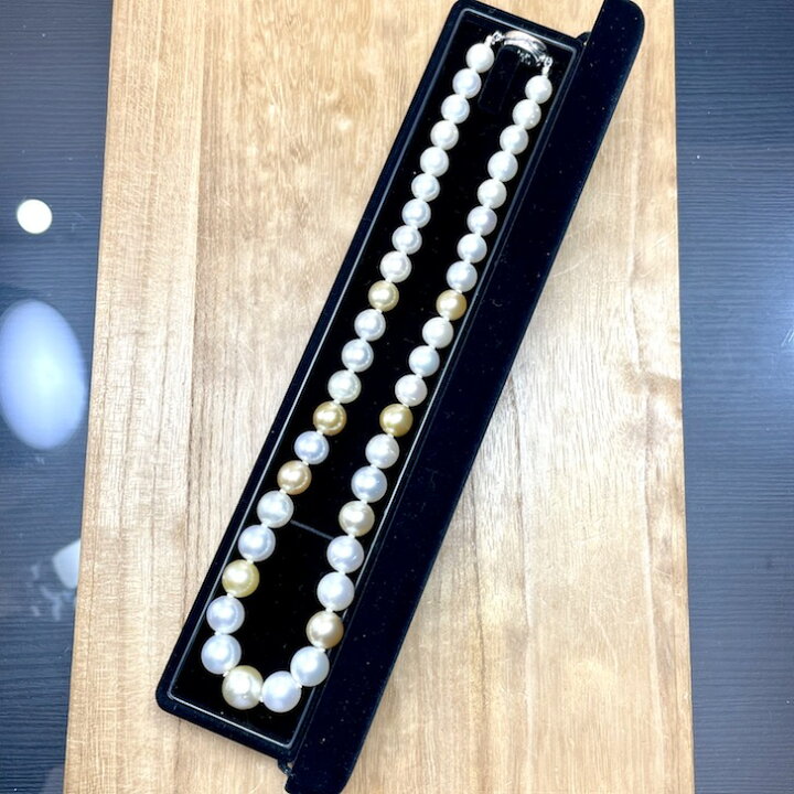 楽天市場】華やか！大粒 カラフル 南洋白蝶パール 真珠 ネックレス 
