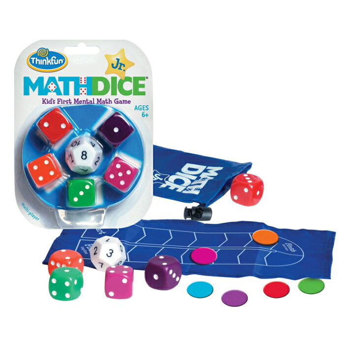 楽天市場 マスダイス ジュニア Math Dice Jr 正規輸入品算数 の応用で答えを作る すごろく ゲームthinkfun シンクファン 脳トレ 知育 玩具 算数 計算 暗算 サイコロ おもちゃ クリスマス 宅配便送料無料 トナリの雑貨店