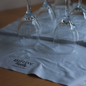 BIRDY. Supply グラスタオル Lサイズ クールグレー 布巾 グラス拭き ワイングラス 40×90cm ネコポス送料無料