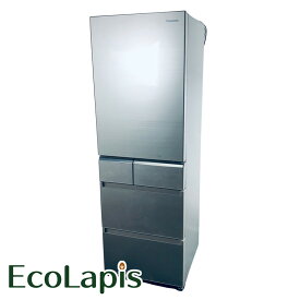 【中古】 【期間限定 12/3まで！★楽天ポイント10倍】 【自社配送エリア内限定】 パナソニック Panasonic 冷蔵庫 2017年製 5ドア 406L シャンパン ファン式 右開き NR-E412PV-N ファミリー 大型 400L以上 送料無料 設置無料 地域限定 RANK_B