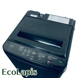 【中古】 【期間限定 12/3まで！★楽天ポイント10倍】 【自社配送エリア内限定】 RORO 洗濯機 2024年製 全自動洗濯機 5.5kg ブラック 送風 乾燥機能付き YWM-T55LK 一人暮らし 縦型 送料無料 設置無料 地域限定 RANK_B