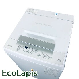 【中古】 【期間限定 12/3まで！★楽天ポイント10倍】 【自社配送エリア内限定】 東芝 TOSHIBA 洗濯機 2024年製 全自動洗濯機 4.5kg ホワイト 送風 乾燥機能付き AW-45GA2 一人暮らし 縦型 送料無料 設置無料 地域限定 RANK_A