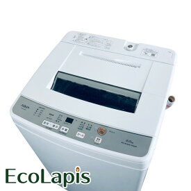 【中古】 【期間限定 12/3まで！★楽天ポイント10倍】 【自社配送エリア内限定】 アクア AQUA 洗濯機 2022年製 全自動洗濯機 6.0kg ホワイト 送風 乾燥機能付き AQW-S6M(W) 一人暮らし 縦型 送料無料 設置無料 地域限定 埼玉 東京 千葉 神奈川 RANK_A