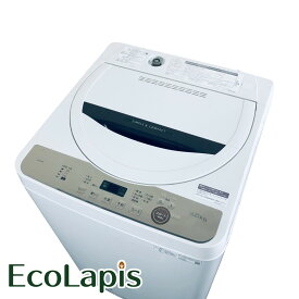 【中古】 【期間限定 12/3まで！★楽天ポイント10倍】 【自社配送エリア内限定】 シャープ SHARP 洗濯機 2021年製 全自動洗濯機 6.0kg ブラウン 送風 乾燥機能付き ES-GE6E-T 一人暮らし 縦型 送料無料 設置無料 地域限定 埼玉 東京 千葉 神奈川 RANK_A