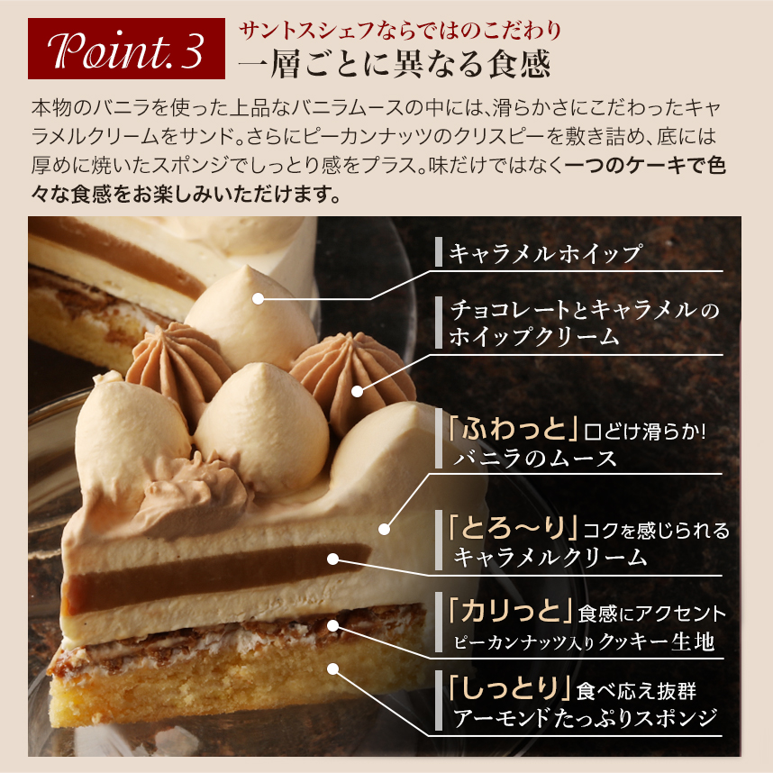 ガイア(12cm)(Newデコレーション)ホールケーキ 洋菓子 お取り寄せグルメ キャラメル×バニラ 贈り物 プレゼント お取り寄せ誕生日ケーキ バースデーケーキ