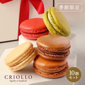 【マカロン】マカロン10個セット（ショコラ/ガイア/フランボワーズ/ピスターシュ/バニラ）【冷凍便】【2〜5営業日で出荷】※12月30までのお届け