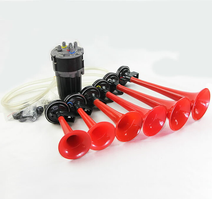 楽天市場】6連エアーホーン セット 12V ゴッドファーザー 旧車會 
