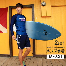 楽天市場 水着 メンズ 上下セット サイズ S M L 4l の通販