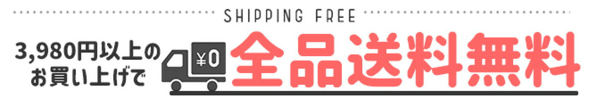 3980円以上のお買い上げで全品送料無料