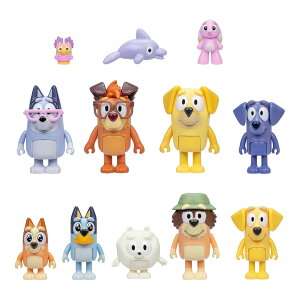 �u���[�C �� �r���S �t�B�M���A �l�` �X�[�p�[ �R���N�^�[ 12�_ �Z�b�g �������� Moose Toys Bluey & Bingo �������� �ȈՃp�b�P�[�W �A���i