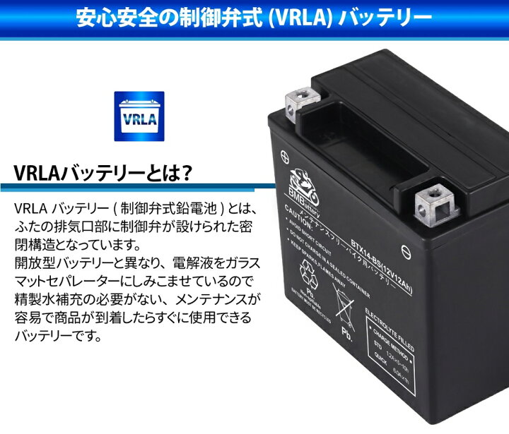 楽天市場】【4/1限定！全商品20%OFF+P5】 バイク バッテリーBTR4A-BS 