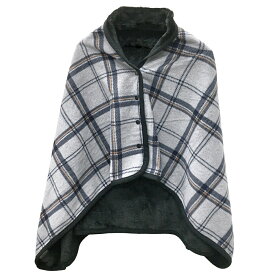 ブランケット 大判 おしゃれ 北欧風 ト 防寒対策 3Way 着る毛布 膝掛け 腰巻き 羽織る 車用 135×90cm レディース メンズ ルームウェア あったか ふわふわ 巻きスカート キャンプ コンパクト スナップ 洗濯可 ポンチョ チェック 毛布 冬