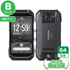 SIMフリー TORQUE G04 ブラック64GB 本体[Bランク] Androidスマホ 中古 送料無料 当社3ヶ月保証