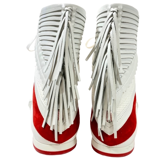 ルブタン My Ko ハイカット ブーツ 靴 シューズ スニーカー ホワイト グレー レザー スエード [サイズ 45(約29cm)] |  ブランドショップ　ＳＥＮＳＥ
