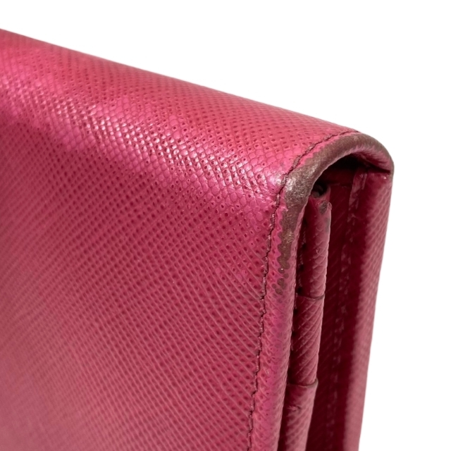 プラダ 1M1132 二つ折り 長財布 財布 サフィアーノ レザー ピンク ロゴ ロングウォレット | ブランドショップ　ＳＥＮＳＥ