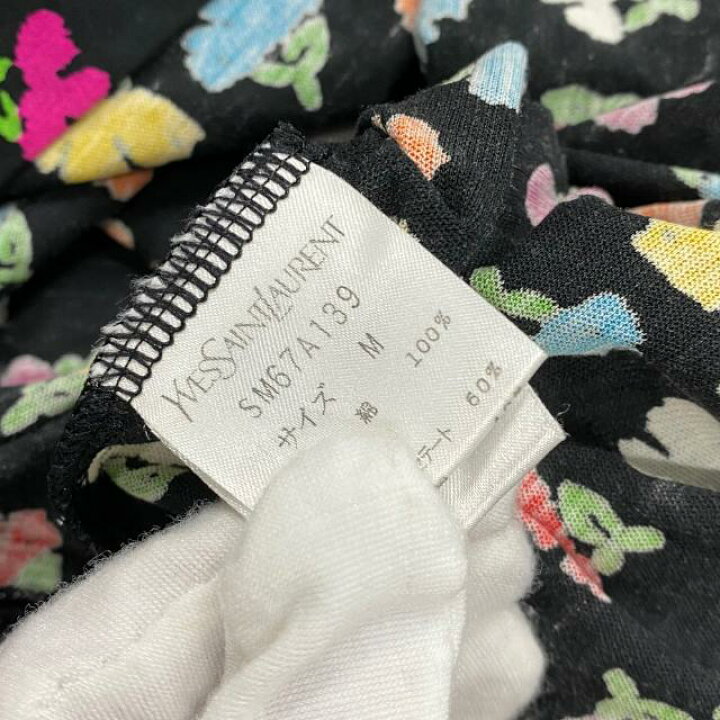 楽天市場】イブサンローラン ワンピース ロングワンピ 総柄 花柄  