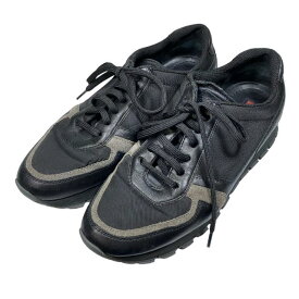 プラダ プラダスポーツ 3E6026 シューズ スニーカー 靴 ローカット ナイロン レザー スエード ブラック 黒 [サイズ 35 (約22cm) ]