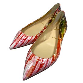 クリスチャンルブタン パンプス シューズ ポインテッドトゥ エナメル マルチカラー [サイズ 36 1/2(約23.5cm)]