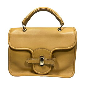 ゲラルディーニ ハンドバッグ 手持ち鞄 かばん レザー ロゴ キャメル ゴールド金具 レディース