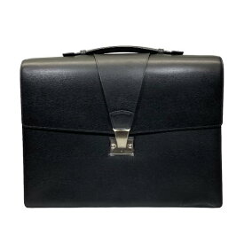 カルティエ バッグ ビジネスバッグ ブリーフケース ハンドバッグ 手持ち鞄 ロゴ レザー ブラック 黒