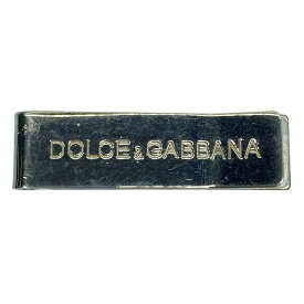 DOLCE＆GABBANA ドルチェ&ガッバーナ ドルガバ マネークリップ 財布 ロゴ刻印 シルバー