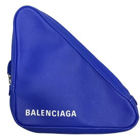 BALENCIAGA バレンシアガ 476976 クラッチバッグ セカンドバッグ バッグ トライアングル 三角 ポーチ レザー ブルー