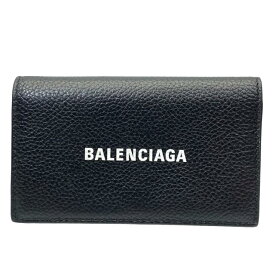 BALENCIAGA バレンシアガ 640537 6連 キーケース キーリング 小物 ロゴ レザー ブラック 黒