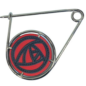 LOEWE ロエベ ローズ メカノ ピン ブローチ バッグチャーム コサージュ アクセサリー 小物 メタル レザー ブラック レッド