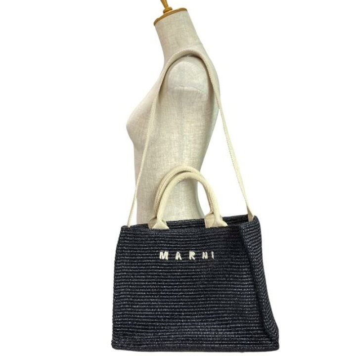 楽天市場】MARNI マルニ 2way ラフィア ハンドバッグ ショルダーバッグ 