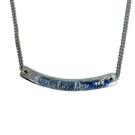 CELINE セリーヌ オールド ネックレス チョーカー 1945 マカダム アクセサリー 小物 ロゴプレート スターリング シルバー