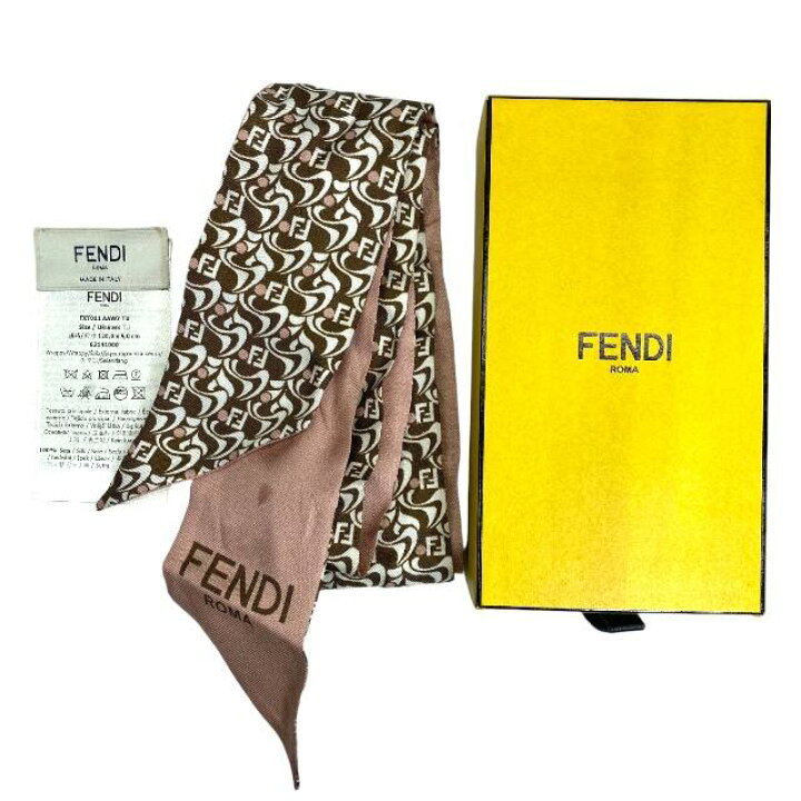 FENDI フェンディ ラッピー スカーフ ツイリースカーフ リボンスカーフ 