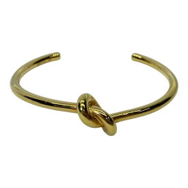 CELINE セリーヌ ゴールドフィニッシュ ブラス ノット エクストラシン ブレスレット バングル アクセサリー GP ゴールド【サイズM】