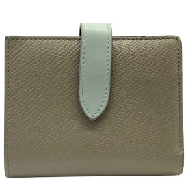CELINE セリーヌ 財布 二つ折り財布 折財布 コンパクトウォレット ミニ財布 ロゴ レザー グレー