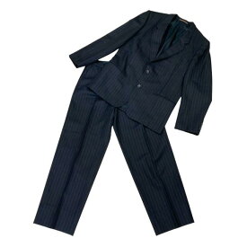 Y's for men ワイズフォーメン セットアップ スーツ ジャケット パンツ ボトムス ウール ストライプ ブラック系 [サイズ S]