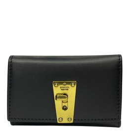 GUCCI グッチ 6連 キーケース コンパクト ロゴ レザー ブラック