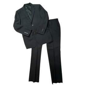 バーバリー ブラックレーベル スーツ セットアップ ボトムス ジャケット ストライプ ウール ポリエステル コットン ブラック