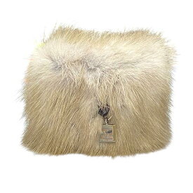 FENDI フェンディ リストバンド バングル アクセサリー 小物 ファー メタル グレー系