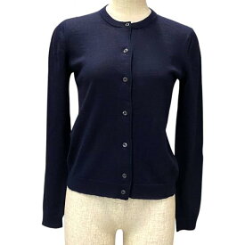 PRADA プラダ カーディガン ボレロ 長袖 クルーネック アルパカ ネイビー【サイズ 38】